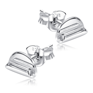 Semicircle Designed Silver Ear Stud STS-5493